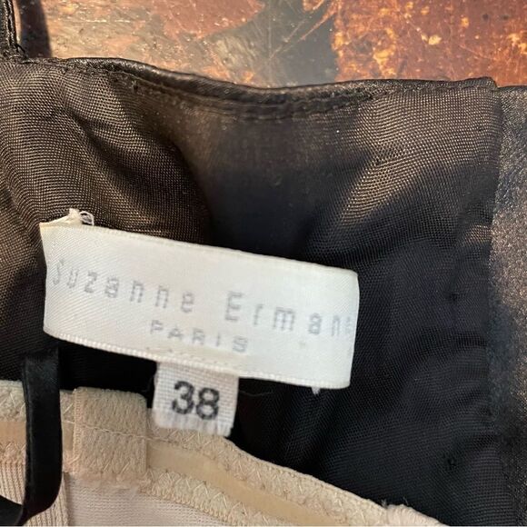 Suzanne Ermann Couture Black‎ Satin Gown Formal Dress 38 - Picture 6 of 11